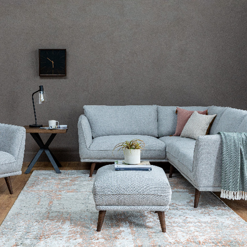 Graham light grey corner sofa from EZ Living Furniture.