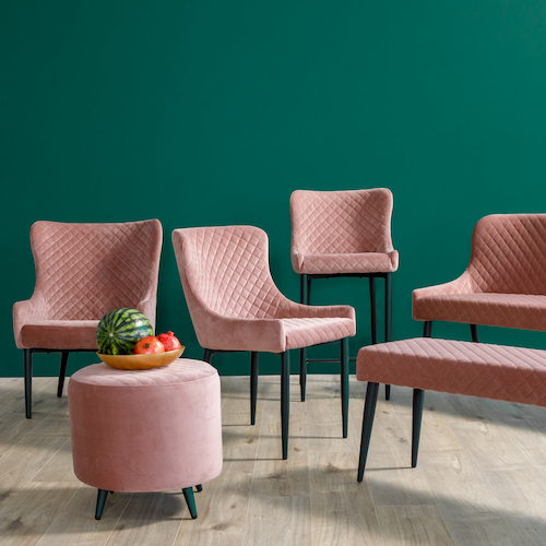 Funky upholstered deals dining chairs